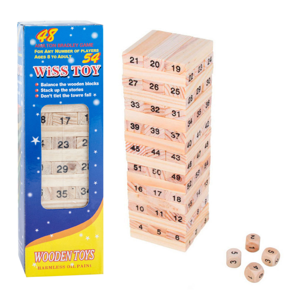 Juego yenga madera natural numerada 54… | JM Import Chile