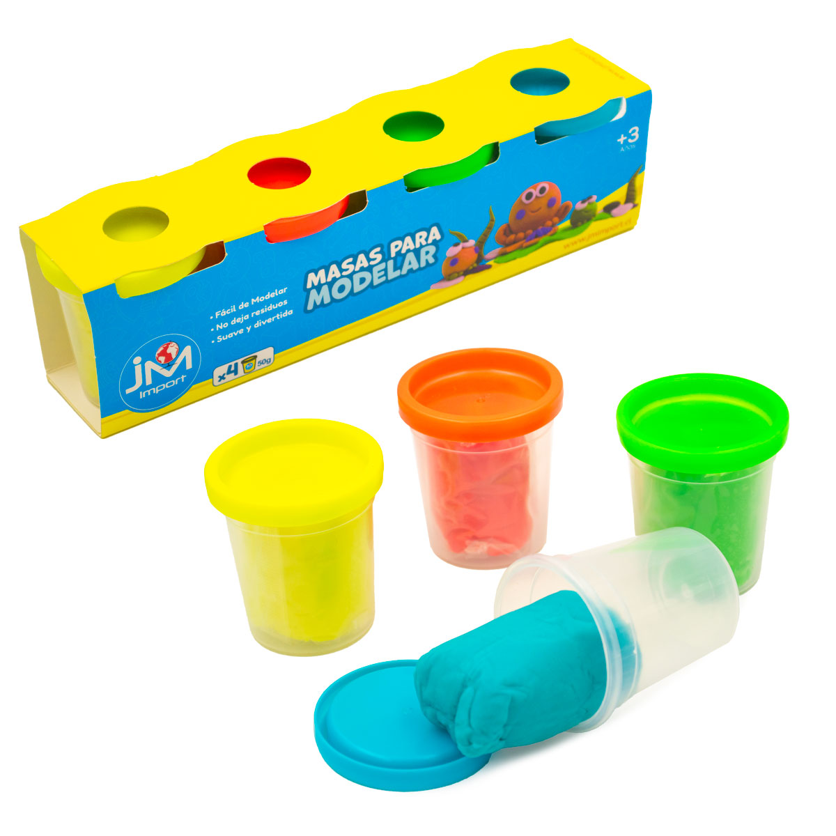 Masa 4セット Set de 4 masas moldeables 50grs – color… | JM Import Chile